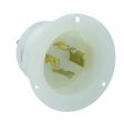 Leviton 2415 20 Amp 125 250 Volt Flanged Inlet Locking Receptacle Industrial Grade Grounding White 
