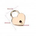 2 Set Heart Shape Padlock Rose Gold Love Padlocks With Key For Luggage Handbag Diary