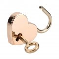 2 Set Heart Shape Padlock Rose Gold Love Padlocks With Key For Luggage Handbag Diary