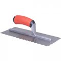 Marshalltown Qlt Notched Trowels Riveted 11 X 4-1 2 Soft Grip Handle Flat-v Notch 6mm Y-notch 4 5mm X-notch 13mm Z-notch