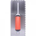 Marshalltown Qlt Notched Trowels Riveted 11 X 4-1 2 Soft Grip Handle Flat-v Notch 6mm Y-notch 4 5mm X-notch 13mm Z-notch