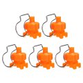 5pcs Flat Fan Spray Tip 65 Degree Nozzle With Clip Adjustable Plastic Yellow Nozzles Fit 1-1 4 Hose For Car Washing Irrigation 