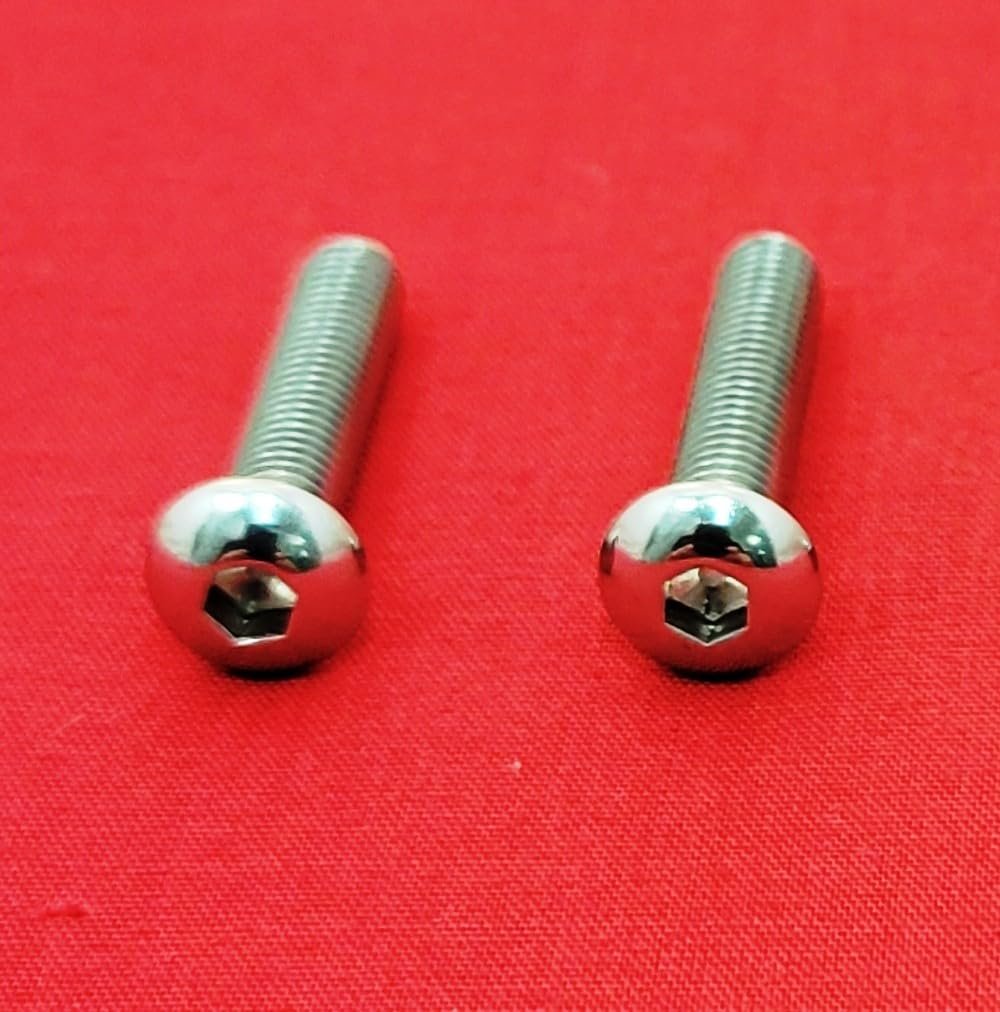 Polished Stainless Steel Derby Cover Buttonhead Bolt Kit For 1999 To 2005 Harley Davidson Dyna 5 Piece Set With Custom Washers