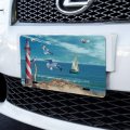 Graphics More Lighthouse Seashore Ocean Beach Seagulls Sailboat Novelty Metal Vanity Tag License Plate