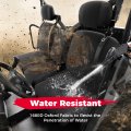 Kemimoto Utv Seat Covers Black Waterproof Repellent Set W Headrest Cover Compatible With Can Am Defender Front Two Doors Split