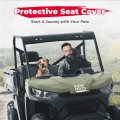 Kemimoto Utv Seat Covers Black Waterproof Repellent Set W Headrest Cover Compatible With Can Am Defender Front Two Doors Split