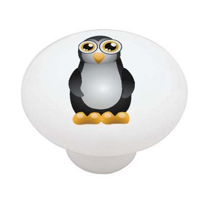 Peeper Penguin High Gloss Ceramic Drawer Knob