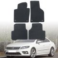 Floor Mats Carpet For Volkswagen Passat Cc 2006 2017 4 Piece Set Black Velour And Plastic Interior Front Rear Row Direct 