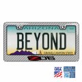Ipick Image For Chevrolet Corvette C6 Z06 In 3d On Silver Real 3k Carbon Fiber Finish Abs Plastic License Plate Frame