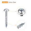 Uxcell 8x1-1 4 Pocket Hole Screws 100pcs Phillips Drive Self Tapping Wood With Zinc Plated For Woodworking