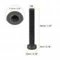 Uxcell M6x40mm Hex Socket Thin Head Cap Screw Bolts 12 9 Grade Carbon Steel 20pcs
