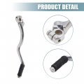 Uxcell 15mm Shaft Dia S Type Motorcycle Engine Kick Start Lever Pedal Crank Replacement Universal Metal Rubber Silver Tone