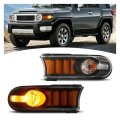 Front Bumper Turn Signal Parking Lamp Clear Lens For 2007-2014 Toyota Fj Cruiser Pair With Bulbs Replacement To2536107 Mo-6474 