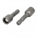Uxcell 40mm Long 8mm Inner Dia Metal Magnetic Socket Hex Nut Driver Adapter Bits 5pcs