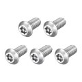 5pcs Torx Security Machine Screws 1 4-20 X 2 304 Stainless Steel Tamper Resistant Button Head Bolt Full Thread For Anti-theft 