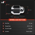A-premium Front Or Rear Wheel Lug Nuts Compatible With Hyundai Santa Fe Sonata Tucson Accent Kia Optima Sorento Rio Rio5