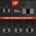 A-premium Front Or Rear Wheel Lug Nuts Compatible With Hyundai Santa Fe Sonata Tucson Accent Kia Optima Sorento Rio Rio5