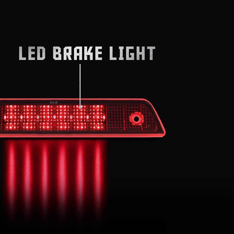 High Mount 3rd Brake Light For 2005 To 2010 Jeep Grand Cherokee Center Cargo Rear Led Stop Bar Red Waterproof Plug And Play
