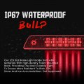 High Mount 3rd Brake Light For 2005 To 2010 Jeep Grand Cherokee Center Cargo Rear Led Stop Bar Red Waterproof Plug And Play