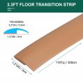 Uxcell Floor Edging Trim Strip Self Adhesive Carpet To Tile Transition For Doorway Edge Height Less Than 3mm 0 12 Brown 9 84ft