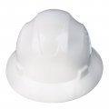 Jorestech Safety Hard Hat White Hdpe Full Brim Helmet With 4-point Adjustable Ratchet Suspension For Work Home And General 