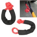 Syntheticoft Shackle For Offroad Recovery 2pcs Soft 35 Tons Breaking Strength Lightweight Rope Truck Large S S Vehicle