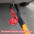 Syntheticoft Shackle For Offroad Recovery 2pcs Soft 35 Tons Breaking Strength Lightweight Rope Truck Large S S Vehicle