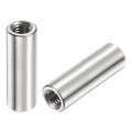 6pcs M6 Round Connector Nuts 304 Stainless Steel Coupling 30mm 1 18 Length Sleeve Rod Bar Stud Nut For Bracket M6x30x10mm 