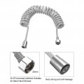 Uxcell Spring Flexible Shower Hose 3meter 118inch Telescopic With Copper Interface Nut For Toilet Faucet Gray