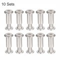 Uxcell Screw Post Fit For 5 16 8mm Hole Dia Male M6x10mm Belt Buckle Binding Bolts Leather Fastener Carbon Steel 10 Sets