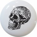 Carolina Hardware And Decor 1883 Skull Carvings Ceramic Cabinet Drawer Knob 