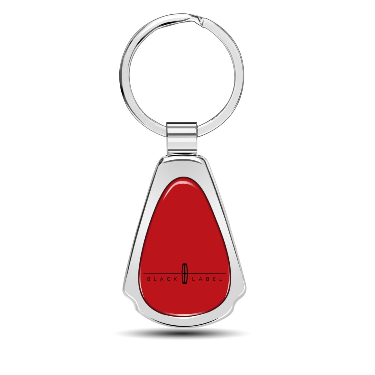 Lincoln Black Label Red Dome Mirror Chrome Metal Teardrop Premium Keychain Officially Licensed 2 125 In X 1 25