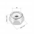 Uxcell Hex Lock Nuts 6 -32 Stainless Steel Nylon Insert Self-locking For Fasteners 10pcs Silver Tone