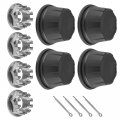 Caltric 4x Wheel Cap Nut Pin Compatible With Honda Recon Trx250te Tm 2x4 2003-2020 Front Rear