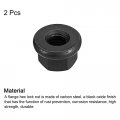 Uxcell M8 Flange Hex Nuts 2pcs Grade 10 9 Carbon Steel Black Oxide Finished For Machinery