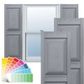 Builders Edge 12 In W X 47 H Standard Two Equal Panels Raised Panel Shutters Includes Matching Installation Spikes Per Pair 030 