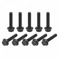 Uxcell M5x25mm Hex Serrated Flange Bolts 10 9 Grade Carbon Steel Screws 25pcs