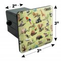 Land Animals Gorilla Lion Fox Giraffe Pattern Tow Trailer Hitch Cover Plug Insert For 2 In Receivers Black Abs Plastic Modern