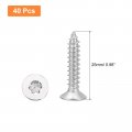 Uxcell 40pcs Flat Head Torx Screws M5 X 25mm 304 Stainless Steel Countersunk Self Tapping Anti-theft Wood Tamper Resistant Fit