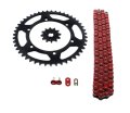 2004 2005 2006 2007 2008 Fits Kawasaki Kx125 Red Chain And Sprocket Black 12 47 114l 