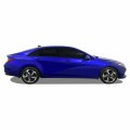 Slickmod Chrome Delete Blackout Vinyl Overlay For 2021-2023 Hyundai Elantra Window Trim Satin Black 