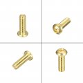 Uxcell Brass Machine Screws M4x12mm Phillips Pan Head Fastener Bolts For Furniture Office Equipment Electronics 36pcs