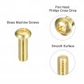 Uxcell Brass Machine Screws M4x12mm Phillips Pan Head Fastener Bolts For Furniture Office Equipment Electronics 36pcs