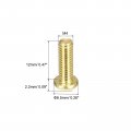 Uxcell Brass Machine Screws M4x12mm Phillips Pan Head Fastener Bolts For Furniture Office Equipment Electronics 36pcs