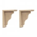 Waddell Two-way Corner Bracket Set Of 2 7 H X 5 D 3 W Solid Oak Unfinished Corbel For Diy Home Decor Pre-drilled Countersunk 