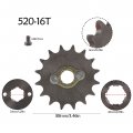 Tdpro 520 20mm 16t Chain Sprocket Cog For 125cc-250cc Dirt Pit Bike Atv Go Kart