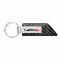 Ipick Image Carbon Fiber Texture Strap Black Metal Bar Uv Printed Logo Key Chain Official Licensed For Acura Type-s 
