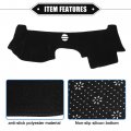 Vekauto Dashboard Cover Compatible For Cadillac Cts 2004-2009 Non-slip Polyester Black Mat Dash Board Protector