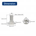 Uxcell M8x20mm T Slot Drop-in Bolt And M8 Hexagon Flange Nut Set 10 Sets Hammer Head-bolt T Shape Stud Sliding Screw For 40