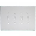 Glassalikea Quad Single Toggle Switch Acrylic Mirror Plate 